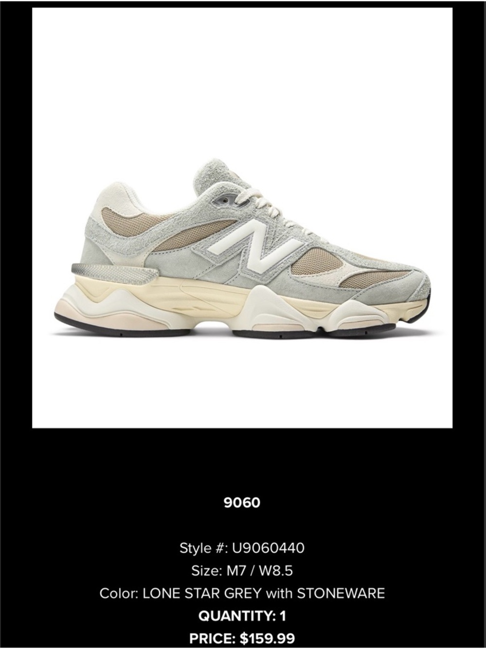 New Balance 9060 Lone Star Grey & Stoneware Sneaker